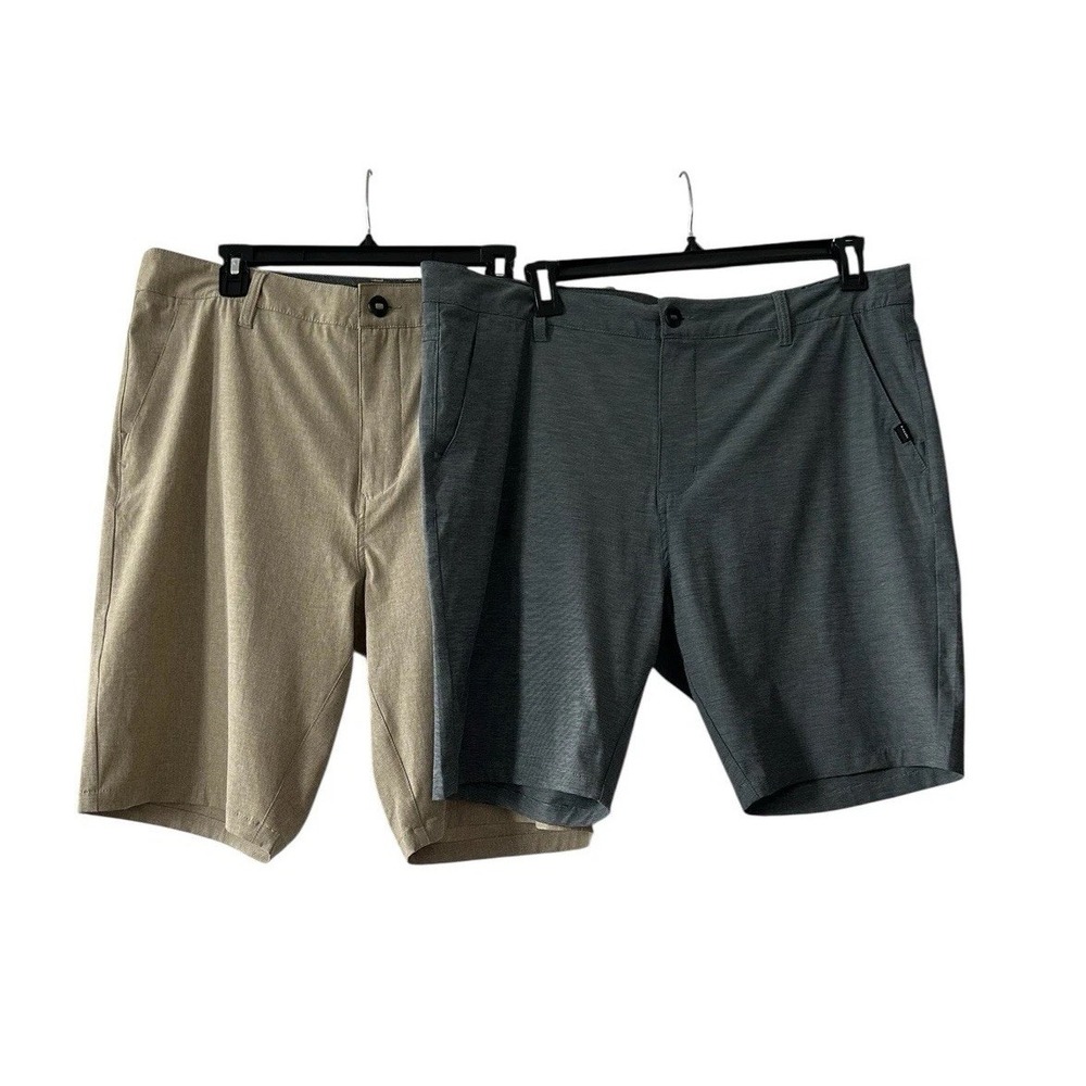 Lot 2 Rip Curl‎ Boardwalk Shorts Mens Size 38 Blue Tan Performance Stretch Surf